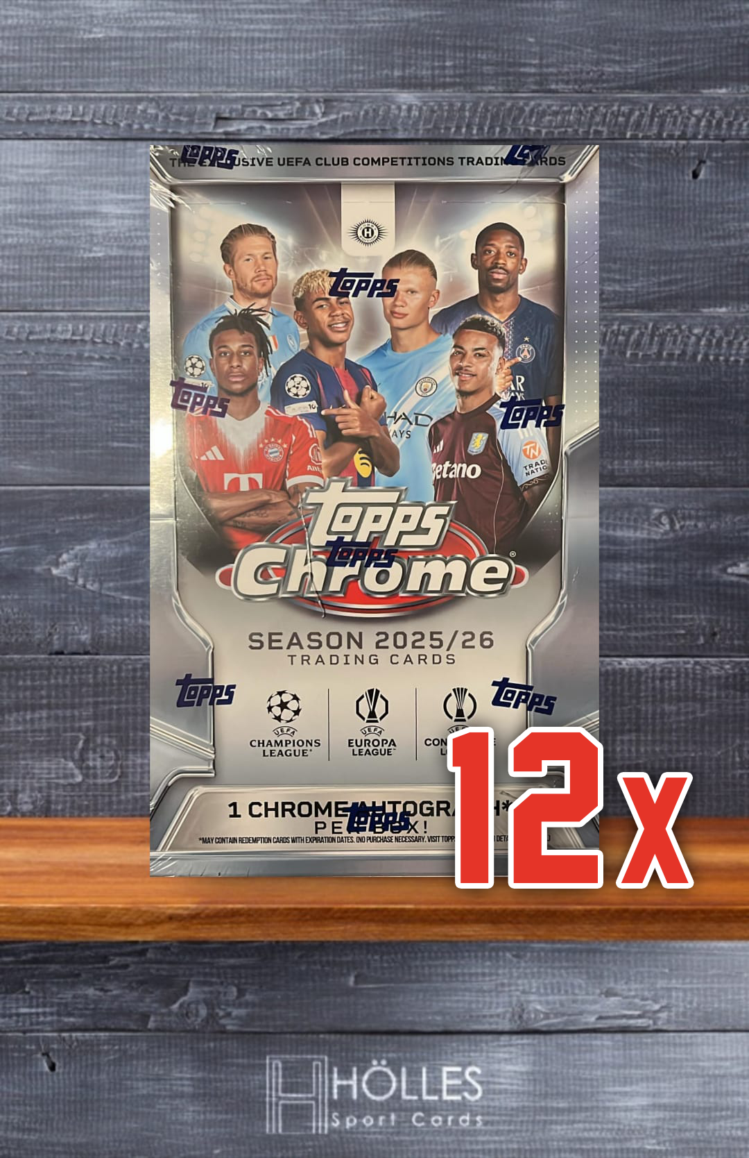 📦CASE (12 Boxen) - Topps Chrome UEFA Club Competitions Hobby Box 25/26