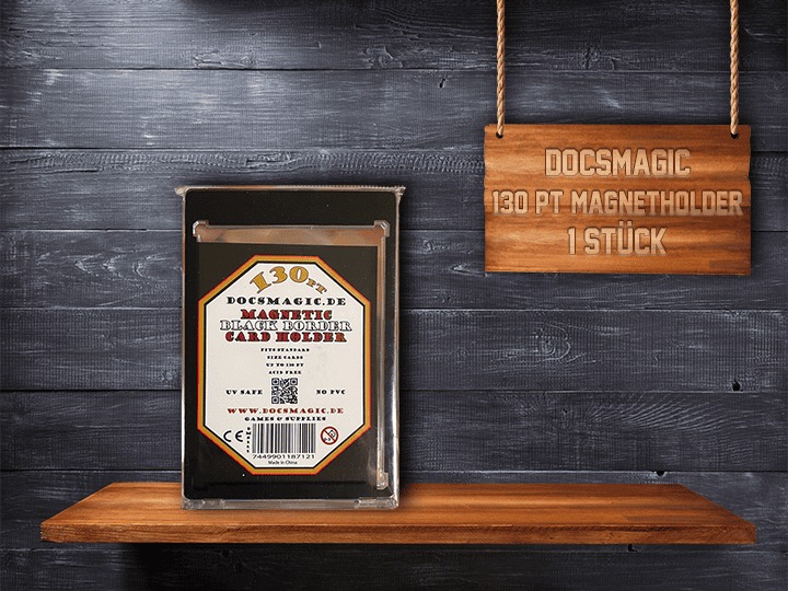 Docsmagic - Magnetic Card Holder Black Border 130 PT UV safe - Magnet Kartenhalter - 1 Stück    