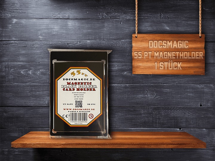 Docsmagic - Magnetic Card Holder Black Border 55 PT UV safe - Magnet Kartenhalter - 1 Stück  
