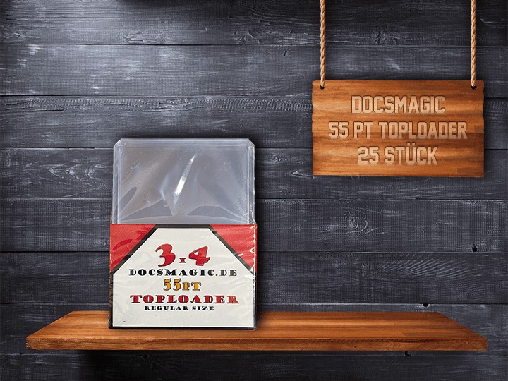 Docsmagic - Toploader Thick 55pt - 3" x 4" - Standard Size - 70 x 96 - 25 Stück